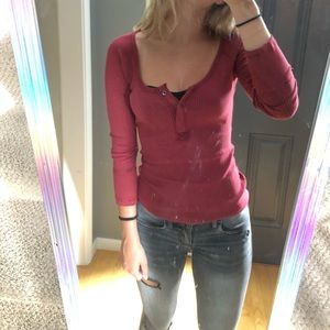 Free People red long sleeve top!